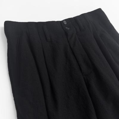 MATSUFUJI [ Milling Wool Wide Trousers ] BLACK