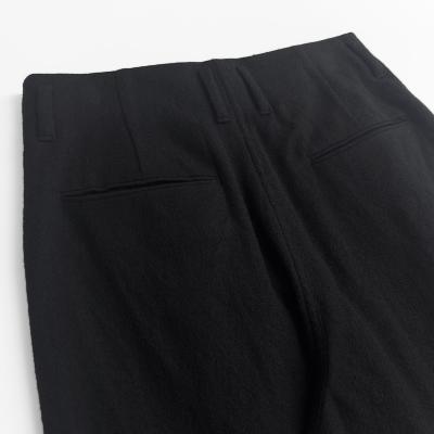 MATSUFUJI [ Milling Wool Wide Trousers ] BLACK