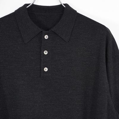 crepuscule [ Wool Polo L/S ] C.GRAY