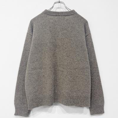 MATSUFUJI [ Wool Cardigan Caribou Knit ] BGE×BRN
