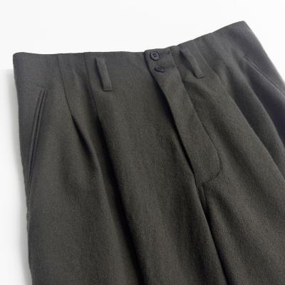 MATSUFUJI [ Milling Wool Wide Trousers ] TAUPE