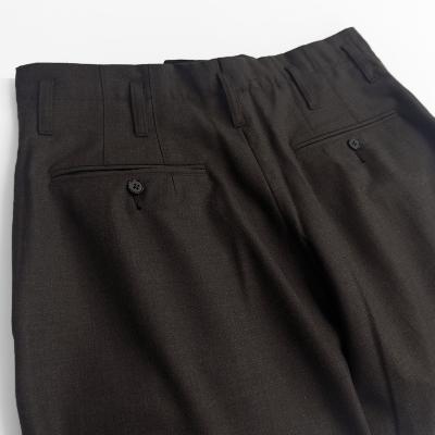 ESSAY [ WOOL WIDE STRAIGHT TROUSERS (P-1) ] BROWN