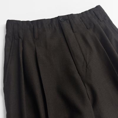 ESSAY [ WOOL WIDE STRAIGHT TROUSERS (P-1) ] BROWN