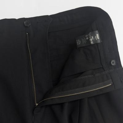 ESSAY [ WOOL GABARDINE WIDE STRAIGHT TROUSERS (P-1) ] BLACK