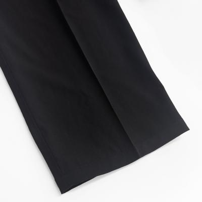 ESSAY [ WOOL GABARDINE WIDE STRAIGHT TROUSERS (P-1) ] BLACK