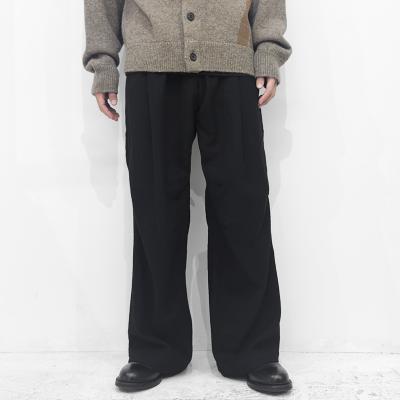 MATSUFUJI [ Milling Wool Wide Trousers ] BLACK