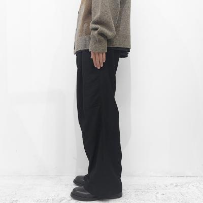 MATSUFUJI [ Milling Wool Wide Trousers ] BLACK
