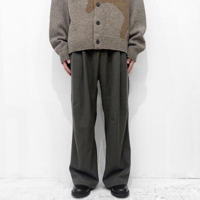 MATSUFUJI [ Milling Wool Wide Trousers ] TAUPE