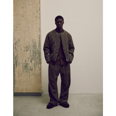 MATSUFUJI [ Milling Wool Wide Trousers ] TAUPE