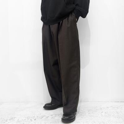 ESSAY [ WOOL WIDE STRAIGHT TROUSERS (P-1) ] BROWN