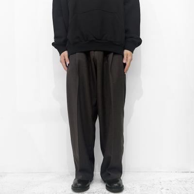 ESSAY [ WOOL WIDE STRAIGHT TROUSERS (P-1) ] BROWN