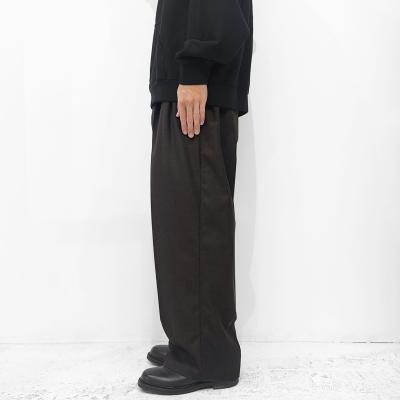 ESSAY [ WOOL WIDE STRAIGHT TROUSERS (P-1) ] BROWN