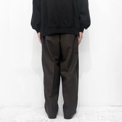 ESSAY [ WOOL WIDE STRAIGHT TROUSERS (P-1) ] BROWN