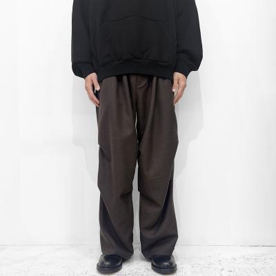ESSAY [ WOOL WIDE TRACK TROUSERS (P-2) ] BROWN