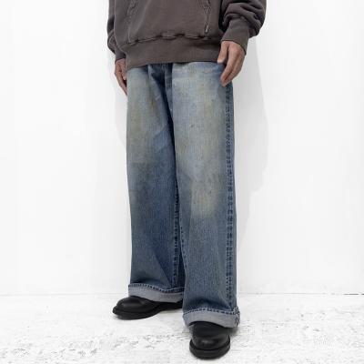 SUGARHILL [ FADED MODERN DENIM PANTS WIDE CUT ] FADED INDIGO