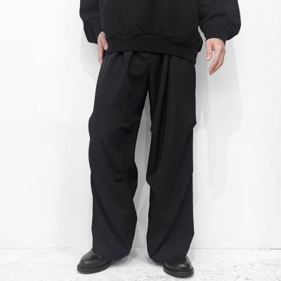 ESSAY [ WOOL GABARDINE WIDE TRACK TROUSERS (P-2) ] BLACK