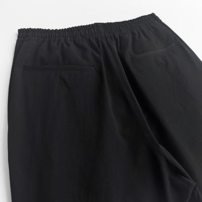ESSAY [ WOOL GABARDINE WIDE TRACK TROUSERS (P-2) ] BLACK