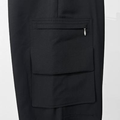 MATSUFUJI [ Water-repellent Wool Wide Cargo Trousers ] BLACK