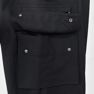 MATSUFUJI [ Water-repellent Wool Wide Cargo Trousers ] BLACK