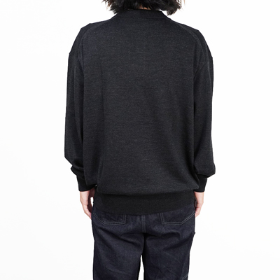 crepuscule [ Wool Polo L/S ] C.GRAY