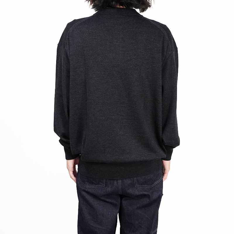 crepuscule [ Wool Polo L/S ] C.GRAY | ロイド・エフダブリュー