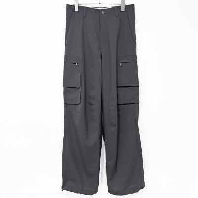 MATSUFUJI [ Water-repellent Wool Wide Cargo Trousers ] GRAY