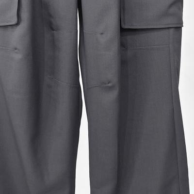 MATSUFUJI [ Water-repellent Wool Wide Cargo Trousers ] GRAY
