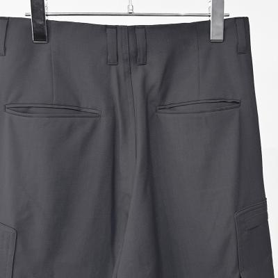 MATSUFUJI [ Water-repellent Wool Wide Cargo Trousers ] GRAY