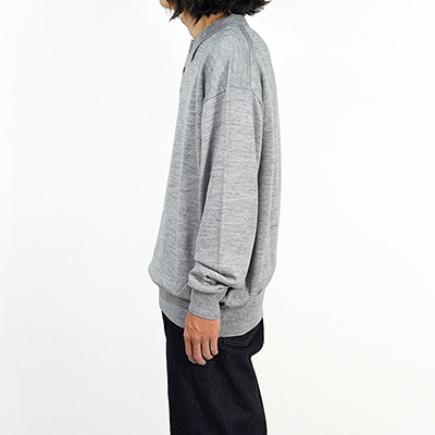 crepuscule [ Wool Polo L/S ] GRAY