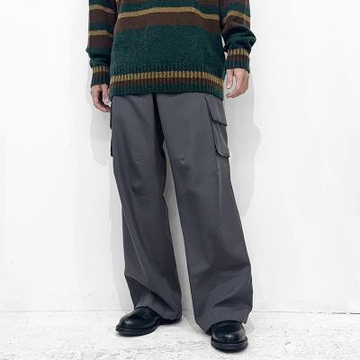 MATSUFUJI [ Water-repellent Wool Wide Cargo Trousers ] GRAY