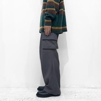 MATSUFUJI [ Water-repellent Wool Wide Cargo Trousers ] GRAY