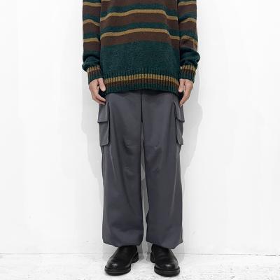 MATSUFUJI [ Water-repellent Wool Wide Cargo Trousers ] GRAY