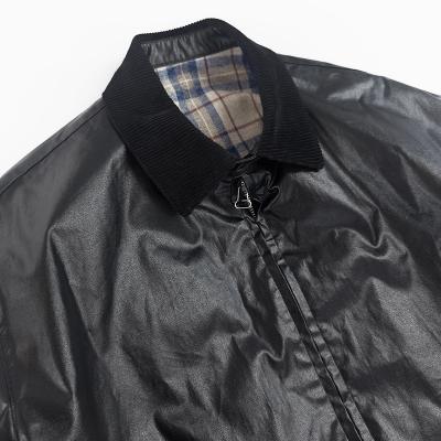 URU [ COTTON POPLIN ZIP UP BLOUSON ] BLACK