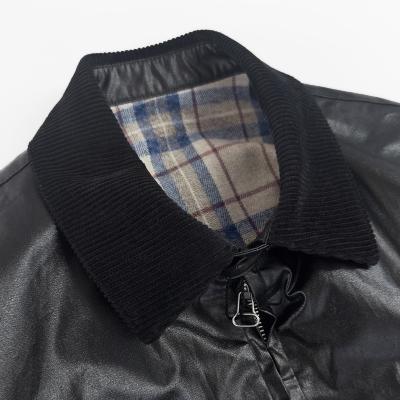 URU [ COTTON POPLIN ZIP UP BLOUSON ] BLACK
