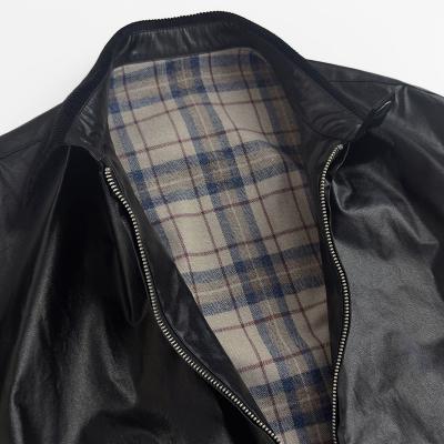 URU [ COTTON POPLIN ZIP UP BLOUSON ] BLACK