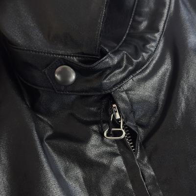 URU [ COTTON POPLIN ZIP UP BLOUSON ] BLACK