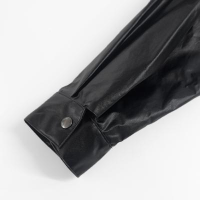 URU [ COTTON POPLIN ZIP UP BLOUSON ] BLACK