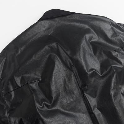 URU [ COTTON POPLIN ZIP UP BLOUSON ] BLACK