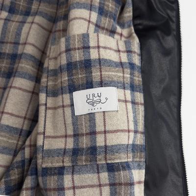 URU [ COTTON POPLIN ZIP UP BLOUSON ] BLACK