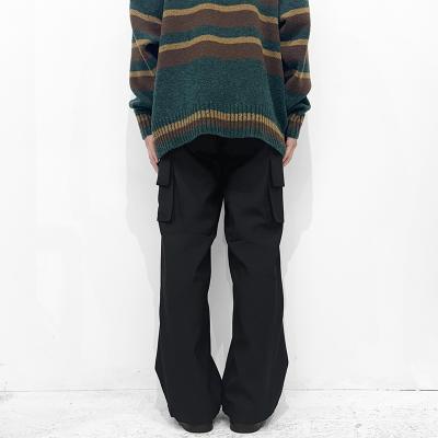 MATSUFUJI [ Water-repellent Wool Wide Cargo Trousers ] BLACK