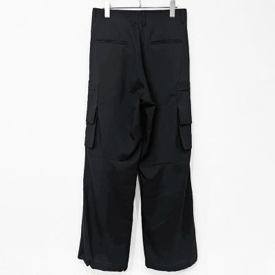 MATSUFUJI [ Water-repellent Wool Wide Cargo Trousers ] BLACK