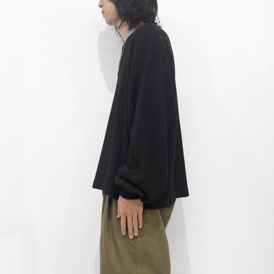 refomed [ AZEAMI THERMAL TEE ] BLACK