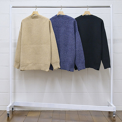 UNUSED [ US2254 (Damaged boatneck sweater) ] NAVY