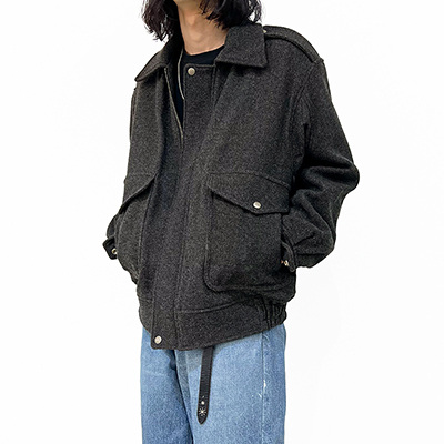 SUGARHILL [ OLD MELTON FLIGHT JACKET ] HEATHER BLACK