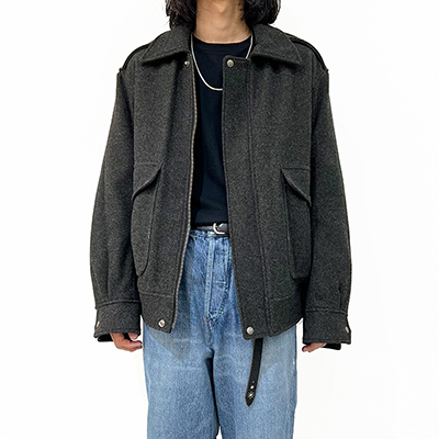 SUGARHILL [ OLD MELTON FLIGHT JACKET ] HEATHER BLACK