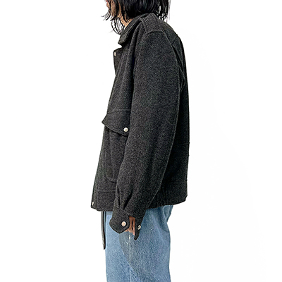 SUGARHILL [ OLD MELTON FLIGHT JACKET ] HEATHER BLACK