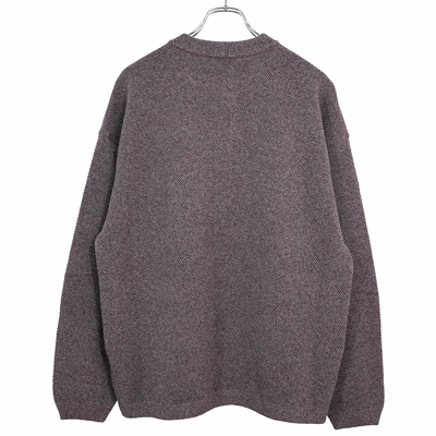 crepuscule [ Moss stitch henley neck ] BURGUNDY