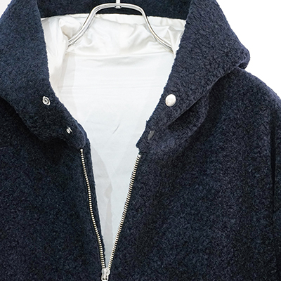 URU [ SHEEP BOA ZIP UP HOODED BLOUSON ] D.NAVY