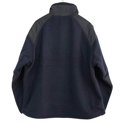 URU [ WOOL CASHMERE FLEECE ZIP UP BLOUSON ] D.NAVY