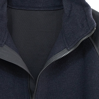 URU [ WOOL CASHMERE FLEECE ZIP UP BLOUSON ] D.NAVY